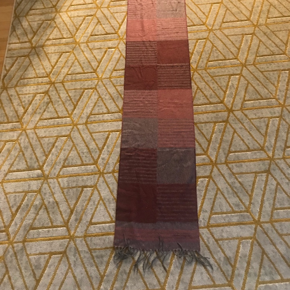 New Ferragamo Cashmere / Silk Blend Scarf 66 X 12
